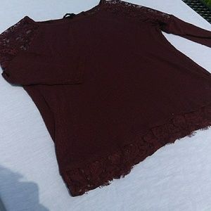 Lace Berry Colored Tee